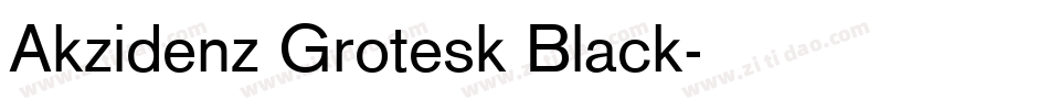 Akzidenz Grotesk Black字体转换
